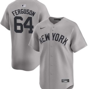 New York Yankees #64 Caleb Ferguson Gray 2024 Home Limited Cool Base Stitched Jersey