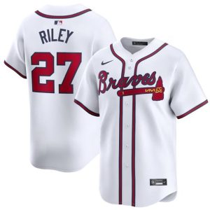 Atlanta Braves #27 Austin Riley White 2024 Home Limited Stitched Jersey