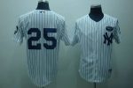 Yankees #25 Mark Teixeira White GMS The Boss Stitched Jersey