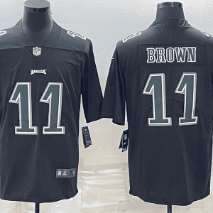 Philadelphia Eagles #11 A.J. Brown Black Green Vapor Untouchable Limited Stitched Jersey