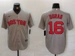 Boston Red Sox #16 Jarren Duran Gray Stitched Jersey