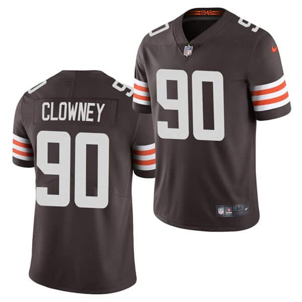 Cleveland Browns #90 Jadeveon Clowney Brown Vapor Untouchable Limited Stitched Jersey