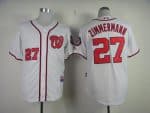 Nationals #27 Jordan Zimmermann White Cool Base Stitched Jersey