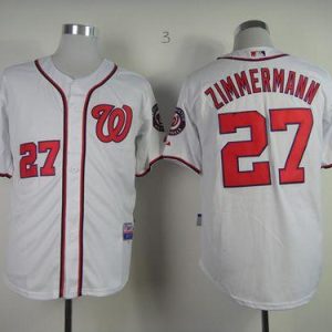 Nationals #27 Jordan Zimmermann White Cool Base Stitched Jersey