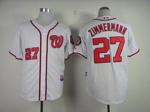 Nationals #27 Jordan Zimmermann White Cool Base Stitched Jersey
