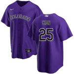 Colorado Rockies #25 C.J. Cron Purple Stitched Jersey