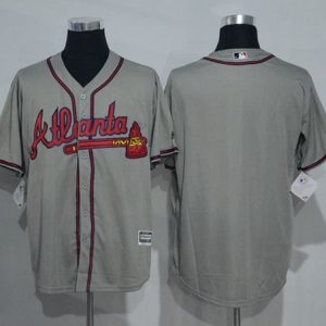Braves Blank Grey New Cool Base Stitched Jersey