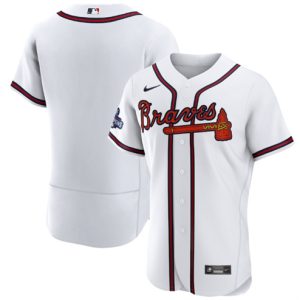 Atlanta Braves Blank 2021 White World Series Champions Stitched Baseball Jersey