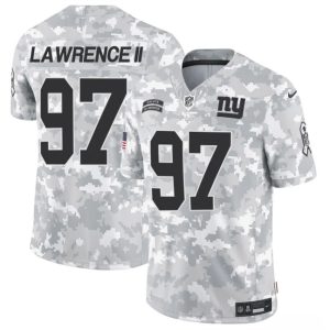 New York Giants #97 Dexter Lawrence II 2024 F.U.S.E. Arctic Camo Salute To Service Limited Stitched Jersey
