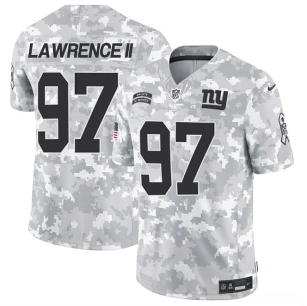 New York Giants #97 Dexter Lawrence II 2024 F.U.S.E. Arctic Camo Salute To Service Limited Stitched Jersey