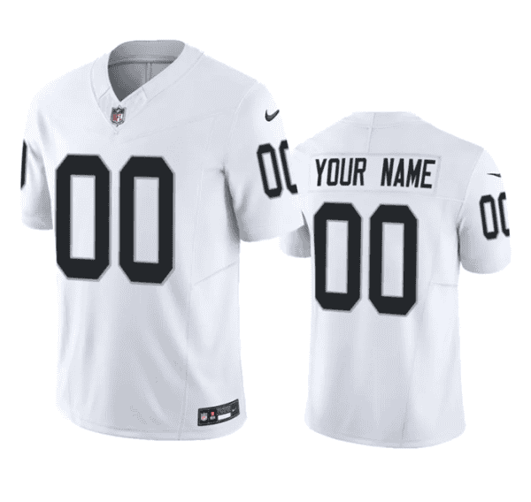 Las Vegas Raiders Custom White 2023 F.U.S.E Vapor Untouchable Stitched Jersey