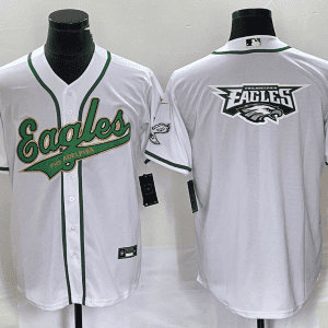Philadelphia Eagles White Gold Team Big Logo Cool Base Stitched Jersey