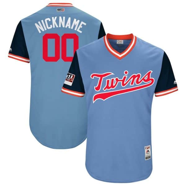 Minnesota Twins Majestic Light Blue Navy 2018 Players' Weekend Flex Base Pick-A-Player Roster Jersey
