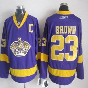 Kings #23 Dustin Brown Purple Stitched Jersey