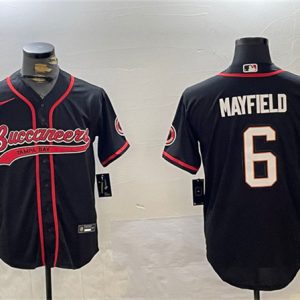 Tampa Bay Buccaneers #6 Baker Mayfield Black Cool Base Stitched Jersey