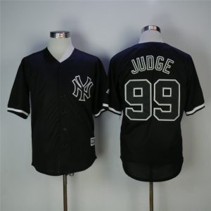 New York Yankees #99 Aaron Judge Black Cool Base Stitched Jersey