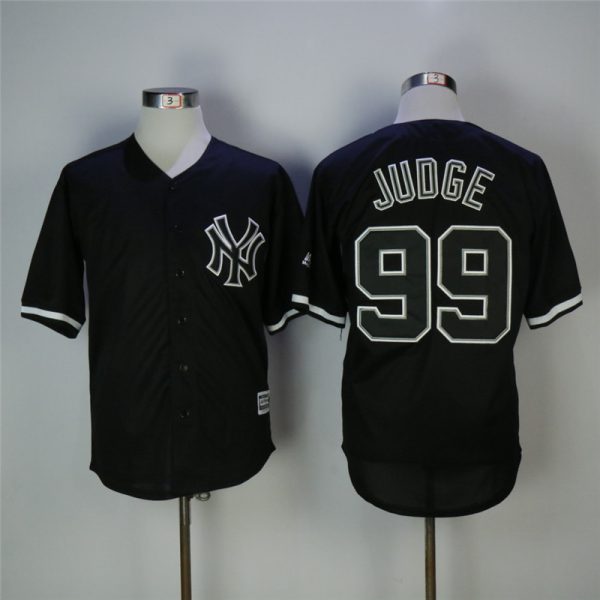 New York Yankees #99 Aaron Judge Black Cool Base Stitched Jersey