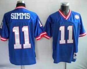 Mitchell And Ness Giants #11 Phil Simms Stitched Blue Jersey