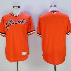 Giants Blank Orange Flexbase Authentic Collection Cooperstown Stitched Jerseys