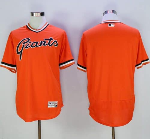 Giants Blank Orange Flexbase Authentic Collection Cooperstown Stitched Jerseys