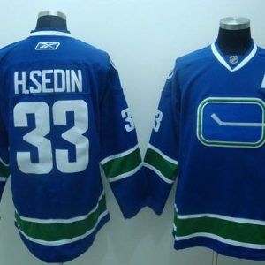 Canucks #33 Henrik Sedin Stitched Blue Third Jersey
