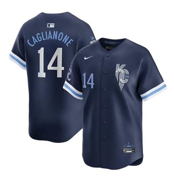 Kansas City Royals #14 Jac Caglianone Navy City Connect Limited Stitched Jersey