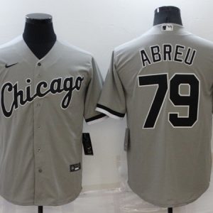 Chicago White Sox #79 Jose Abreu Grey Cool Base Stitched Jersey