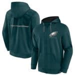 Philadelphia Eagles Green Defender Evo Full-Zip Hoodie