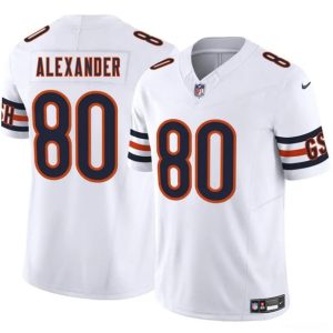 Chicago Bears #80 Maurice Alexander White 2025 F.U.S.E. Vapor Stitched Jersey