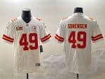 Kansas City Chiefs #49 Daniel Sorensen White 2025 Super Bowl LIX Patch Vapor Untouchable Limited Stitched Jersey