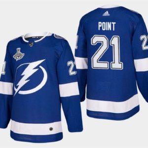 Tampa Bay Lightning #21 Brayden Point 2021 Stanley Cup Champions Stitched Jersey