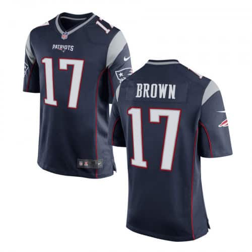 New England Patriots #17 Antonio Brown Navy Limited Stitched Jersey