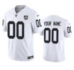 Las Vegas Raiders Custom White 2024 F.U.S.E 65th Anniversary Patch Vapor Stitched Jersey