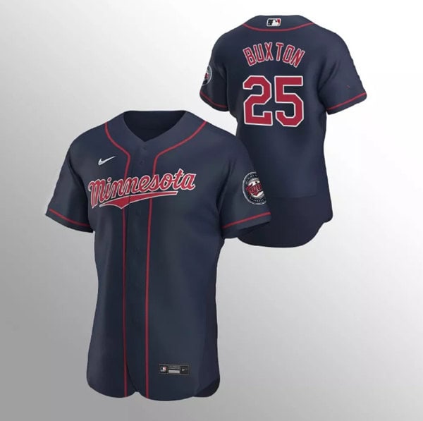 Minnesota Twins #25 Byron Buxton Navy Flex Base Stitched Jersey