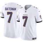 Baltimore Ravens #7 Rashod Bateman White 2023 F.U.S.E. Vapor Limited Jersey