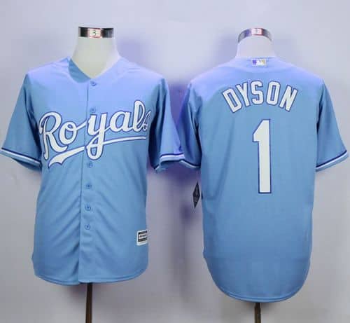 Royals #1 Jarrod Dyson Light Blue Alternate 1 New Cool Base Stitched Jersey