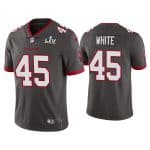 Tampa Bay Buccaneers #45 Devin White Grey 2021 Super Bowl LV Limited Stitched Jersey