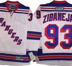 New York Rangers #93 Mika Zibanejad White Stitched Jersey