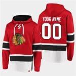 Chicago Blackhawks Custom Red All Stitched Sweatshirt Hoodie