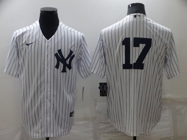New York Yankees #17 Aaron Boone White Cool Base Stitched Baseball Jersey