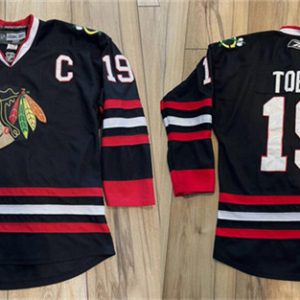 Chicago Blackhawks #19 Jonathan Toews Black Stitched Jersey