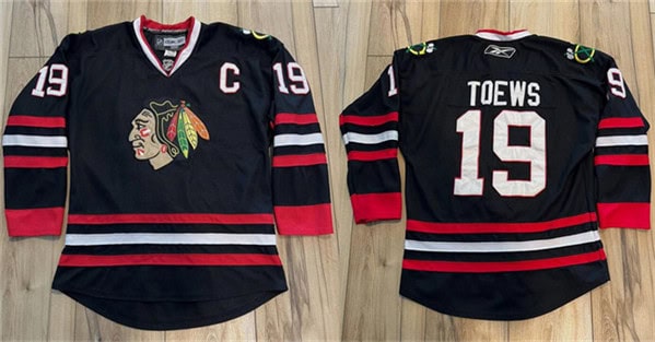 Chicago Blackhawks #19 Jonathan Toews Black Stitched Jersey