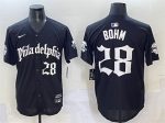 Philadelphia Phillies #28 Alec Bohm Black Gothic Vapor Limited Stitched Jersey