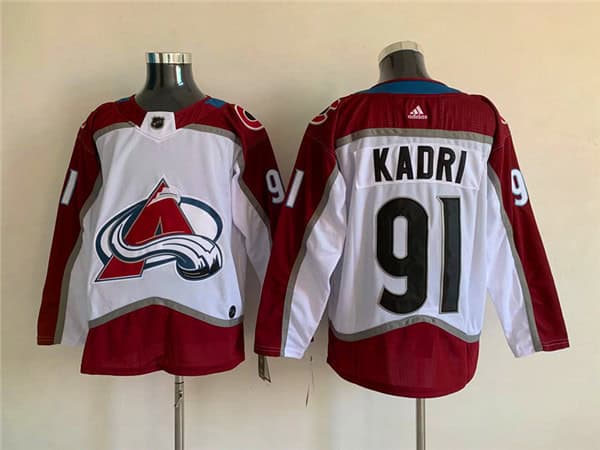 Colorado Avalanche #91 Nazem Kadri White Stitched Jersey