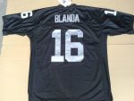 Mitchell And Ness Raiders #16 George Blanda Black Stitched Throwback Jersey