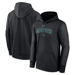 Arizona Diamondbacks Black Collection Practice Performance Pullover Hoodie