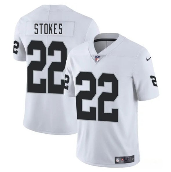 Las Vegas Raiders #22 Eric Stokes White 2025 Vapor Stitched Jersey