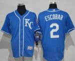 Royals #2 Alcides Escobar Royal Blue Flexbase Authentic Collection Stitched Jersey