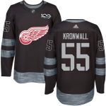 Red Wings #55 Niklas Kronwall Black 1917-2017 100th Anniversary Stitched Jersey