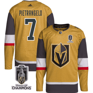 Vegas Golden Knights #7 Alex Pietrangelo Gold 2023 Stanley Cup Champions Stitched Jersey